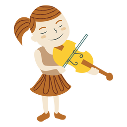 Girl playing violin Transparent PNG