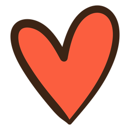 Herz Hippie Gekritzel PNG-Design