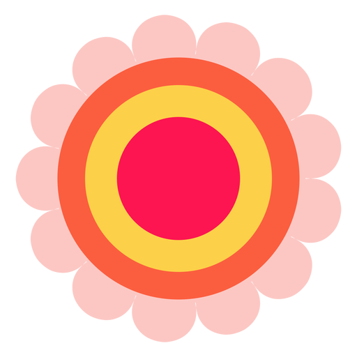 Icono de flor hippie Diseño PNG