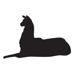 Isolated llama lying silhouette PNG Design