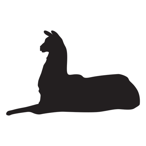 Isolated llama lying silhouette - Transparent PNG & SVG vector file