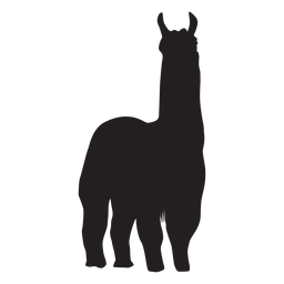 Isolierte Lama stehende Silhouette PNG-Design
