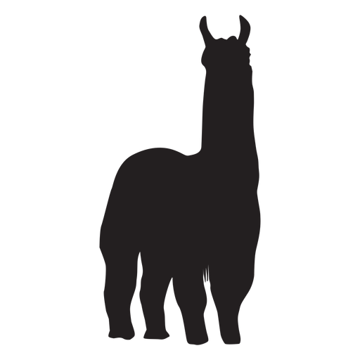 Isolated llama standing silhouette PNG Design