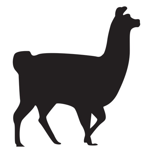 Download Isolated llama walking silhouette - Transparent PNG & SVG vector file