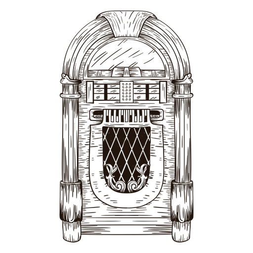 Bosquejo de Jukebox Diseño PNG