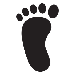 Left foot footprint silhouette Transparent PNG