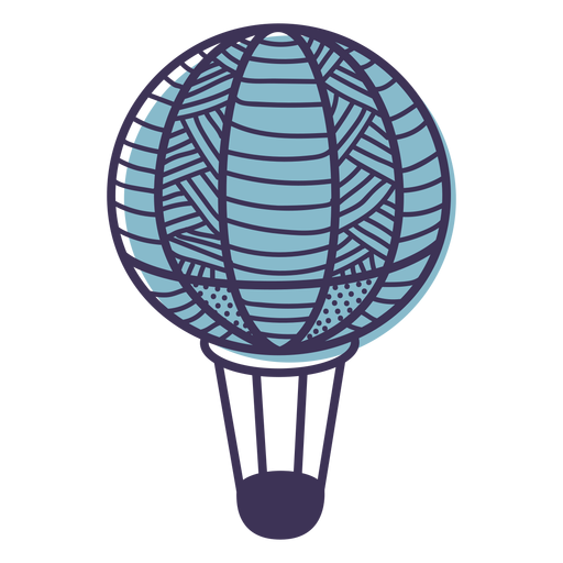 Linienmuster Heißluftballon PNG-Design