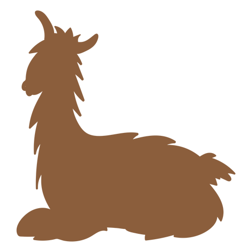 Llama lying silhouette