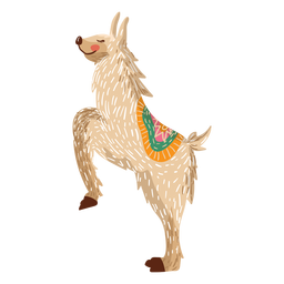 Lama auf Hinterbeinillustration PNG-Design
