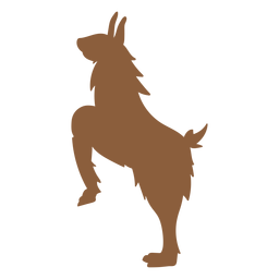 Lama na silhueta de patas Desenho PNG