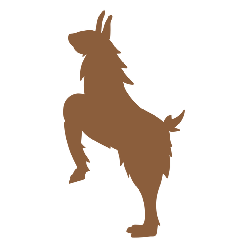 Llama on hind legs silhouette