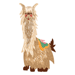 Llama sitting illustration PNG Design