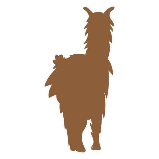 Llama standing silhouette