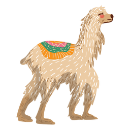 Llama walking illustration PNG Design