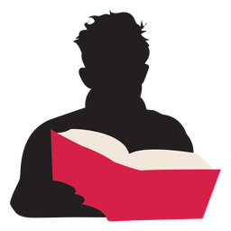 Homem leitura livro silueta pessoas leitura Desenho PNG