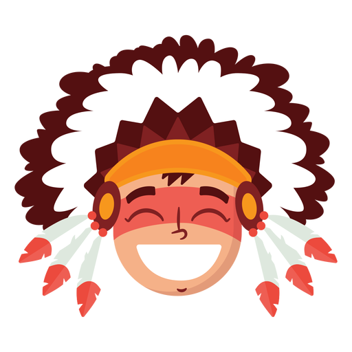 Mannkopf der amerikanischen Ureinwohner PNG-Design