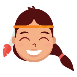 Cabeça de mulher nativa americana Desenho PNG