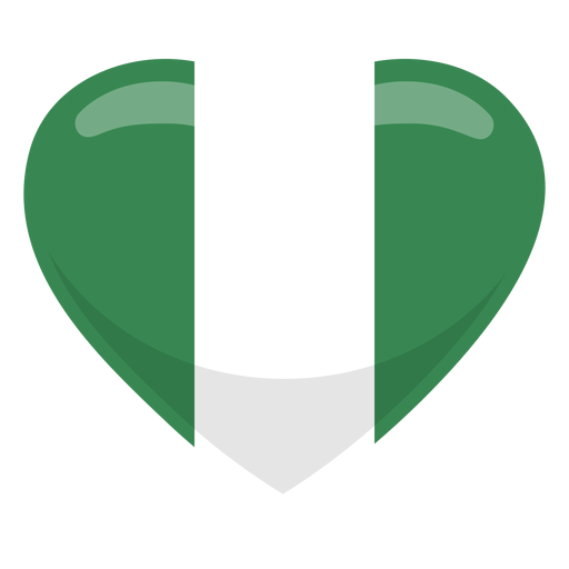 Bandera del corazon de nigeria Transparent PNG Bandera del corazon de nigeria Transparent PNG