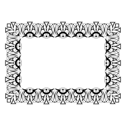 Moldura decorativa ornamental Desenho PNG