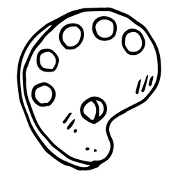 Palette Board Doodle-Symbol PNG-Design