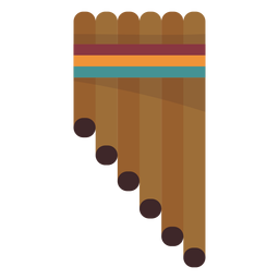 Pan pipe flute PNG Design