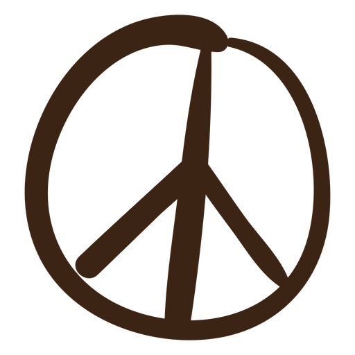 Peace symbol colored doodle