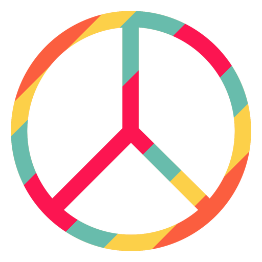 Elemento hippie do s?mbolo da paz Desenho PNG
