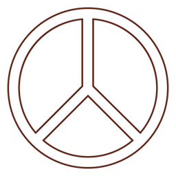 Elemento de trazo de símbolo de paz Diseño PNG