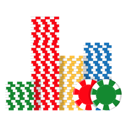 Poker chips stack icon