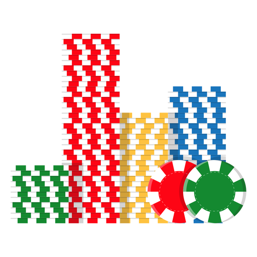 Ícone de pilha de fichas de pôquer Desenho PNG