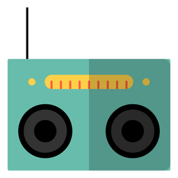 Elemento hippie de tocador de cassete de rádio Desenho PNG