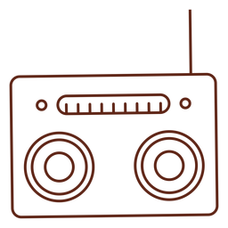 Radio cassette player stroke element
