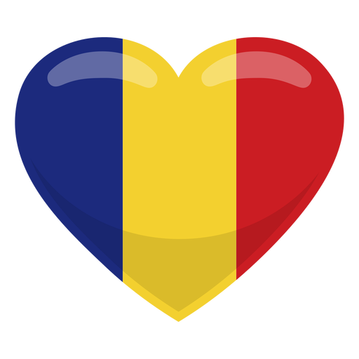 Bandera del corazon de rumania Transparent PNG Bandera del corazon de rumania Transparent PNG
