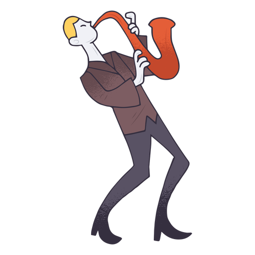 Desenho de jogador de saxofone Desenho PNG