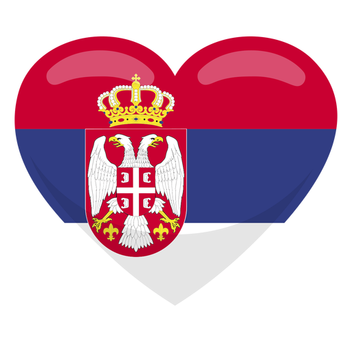 Serbia heart flag PNG Design