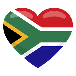 South africa heart flag South africa heart flag