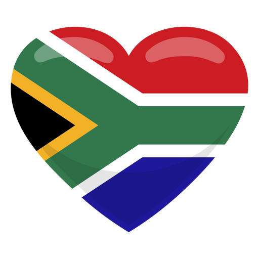Bandera corazon del sur de africa Transparent PNG Bandera corazon del sur de africa Transparent PNG