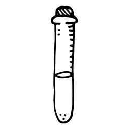 Reagenzglas-Doodle-Symbol PNG-Design