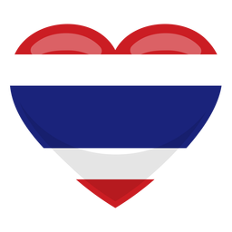 Bandeira do coração da tailândia Desenho PNG