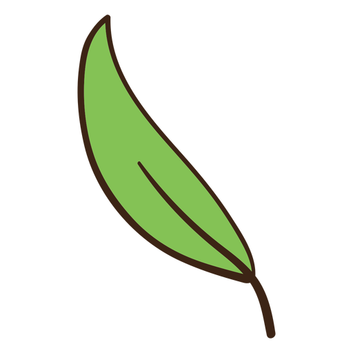 Tree leaf colored doodle PNG Design