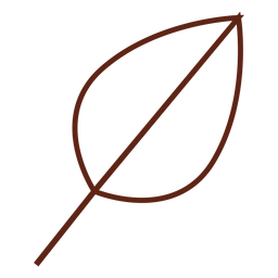 Elemento de traço de folha de árvore Desenho PNG