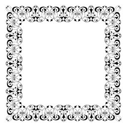 Marco ornamental tribal Diseño PNG