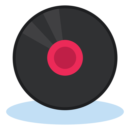 M?sica de icono de disco de vinilo Diseño PNG