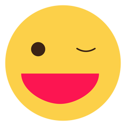 Guiño emoticon elemento hippie Diseño PNG