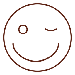 Elemento de traço emoticon Wink Desenho PNG