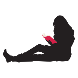 Woman reading silhouette