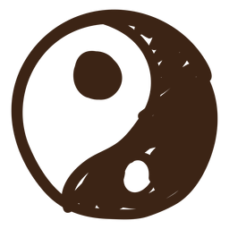 Doodle colorido Yin yang Desenho PNG