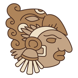 Máscara de cabeça asteca Desenho PNG