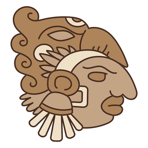 M?scara de cabeza azteca Diseño PNG