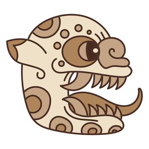 Aztec mask illustration